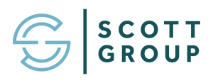 scott group logo on a gray background at The  Bower